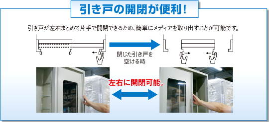 引き戸の開閉が便利!